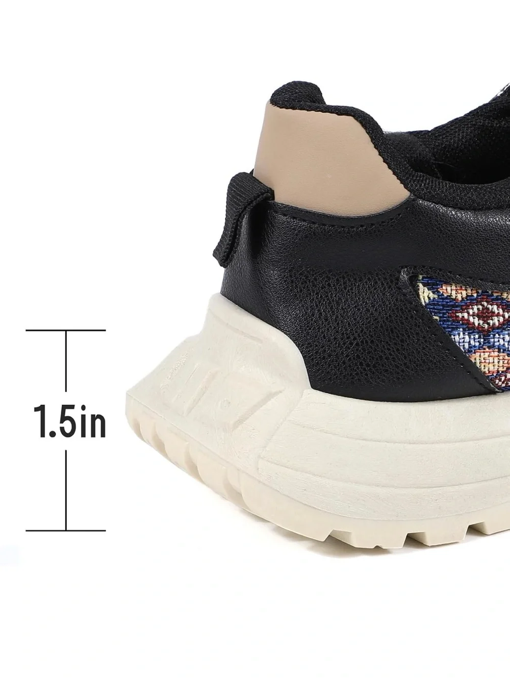 Men's Black & Tan Patterned Fashion Sneaker